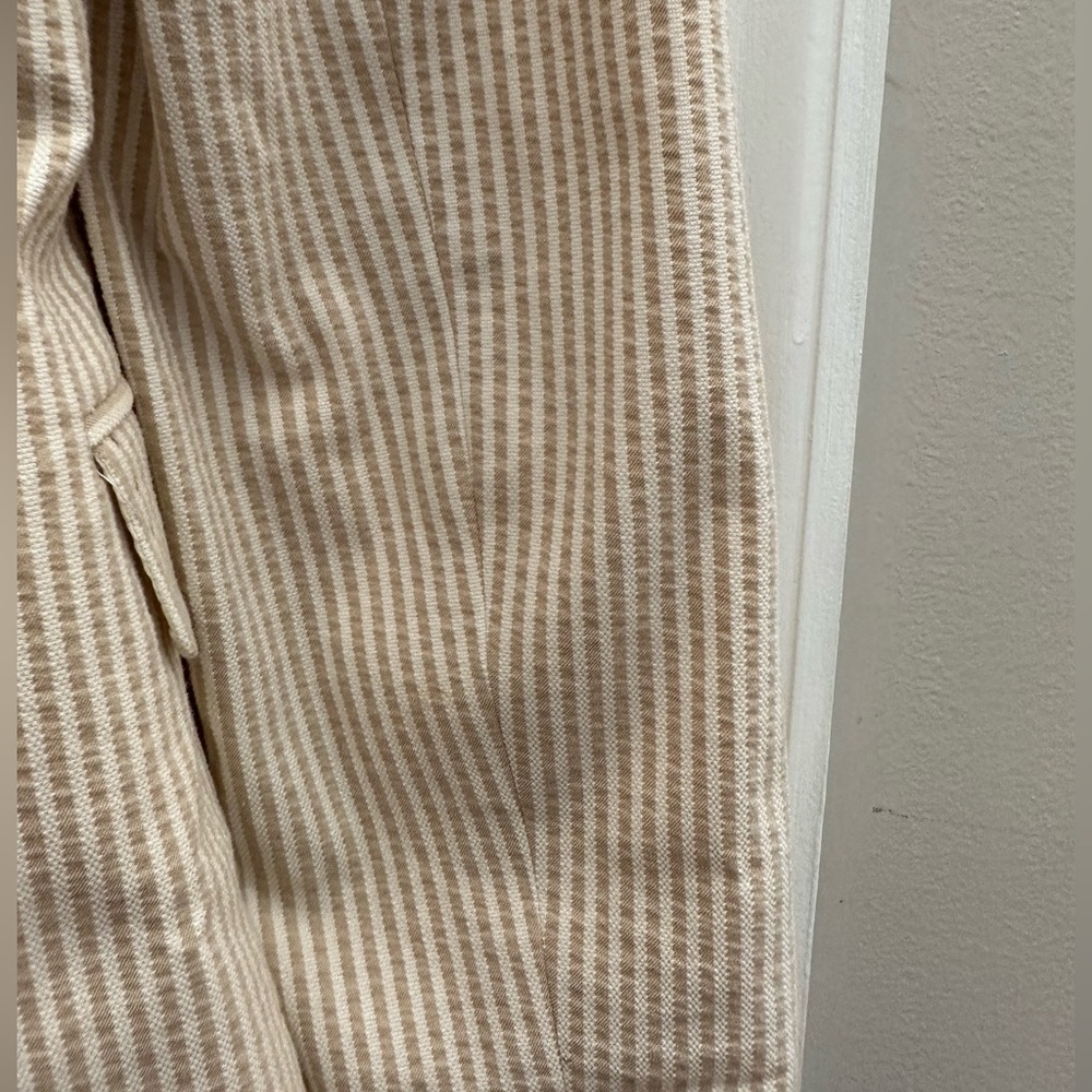 Ellie Tahari beige/ natural tan striped seersucker blazer - size 2 - Picture 6 of 9